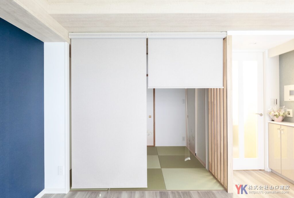 ブルーで統一したシックな空間に一新。和モダンと遊び心のある洗練されたお住まいへ（板橋区 I様邸）