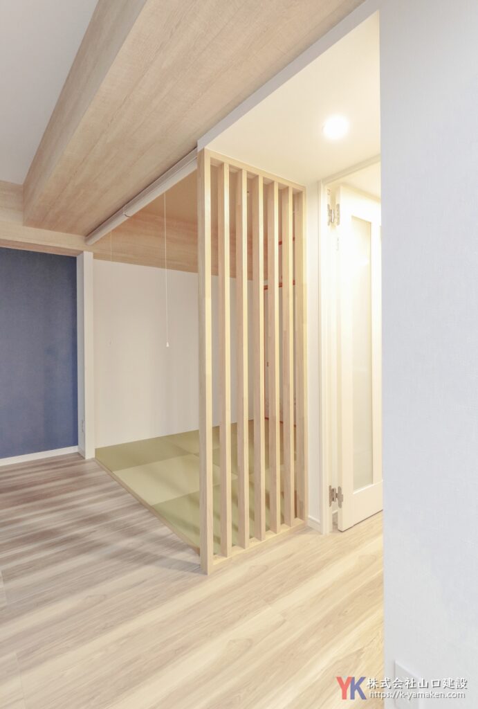 ブルーで統一したシックな空間に一新。和モダンと遊び心のある洗練されたお住まいへ（板橋区 I様邸）