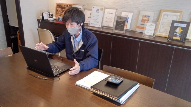 オンライン打ち合わせの様子