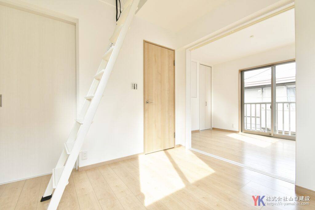 施工後 狭小住宅ならでは、ロフトを新たに作り出し、安心・快適なお住いへ。ロフト箇所のパノラマ写真掲載(新宿区 O様邸)