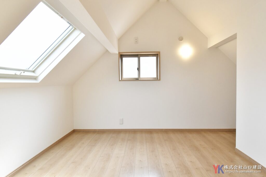 狭小住宅ならでは、ロフトを新たに作り出し、安心・快適なお住いへ。ロフト箇所のパノラマ写真掲載（新宿区 O様邸）