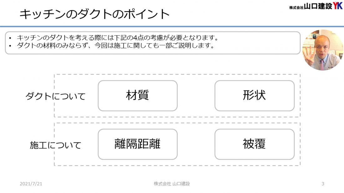 キッチンにおけるダクトのポイント