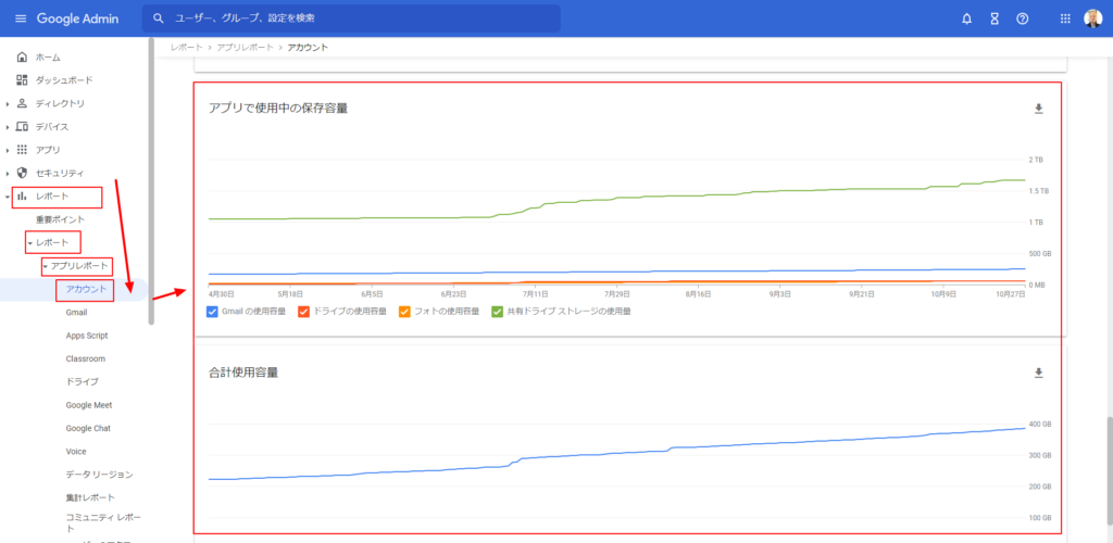 【2021年10月】Google workspaceの共有ドライブに格納されたファイル・フォルダ数や、ファイルサイズを確認する方法