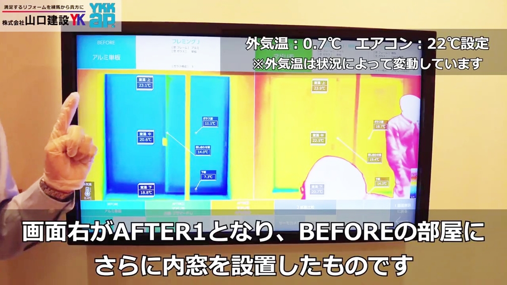 温度の違いが一目瞭然です