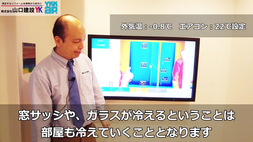 窓が冷えると、室内(特に足元)が冷えてしまいます