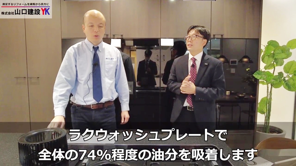 ラクウォッシュプレートが約74%の油を吸収。