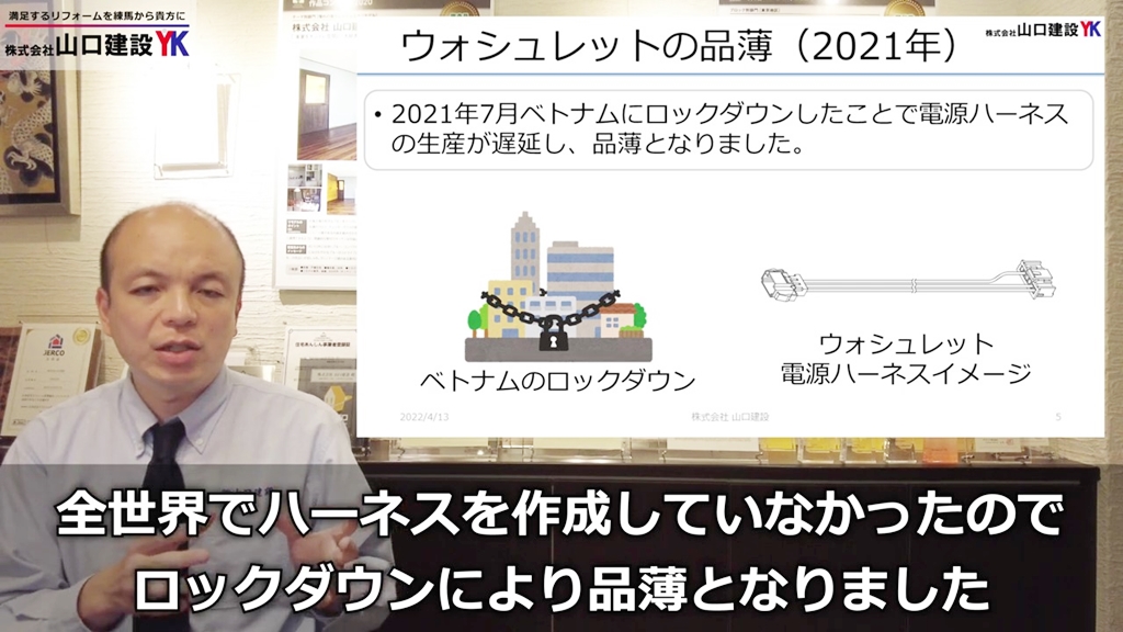 ハーネスの製造が出来ないことが主な要因【2021年】