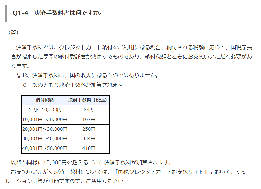 Q1-4 決済手数料とは何ですか。