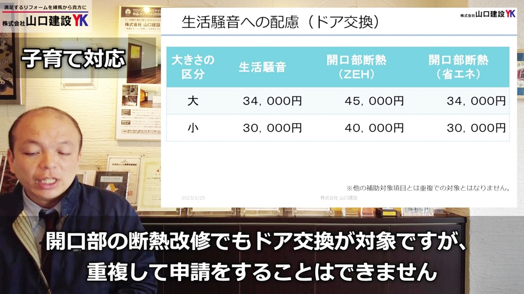 【子育て対応改修】生活騒音への配慮(ドア交換)について