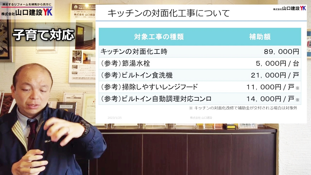 【子育て対応改修】キッチンの対面化工事の金額について