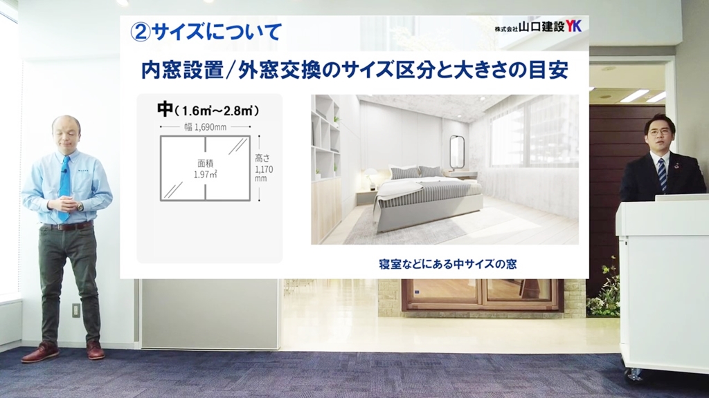 内窓・外窓交換のサイズ区分【中のサイズ】