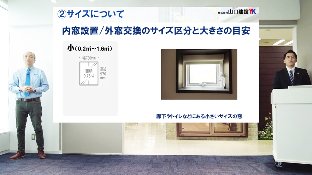 内窓・外窓交換のサイズ区分【小のサイズ】