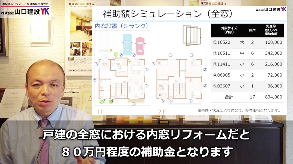補助額のシミュレーション(全窓)