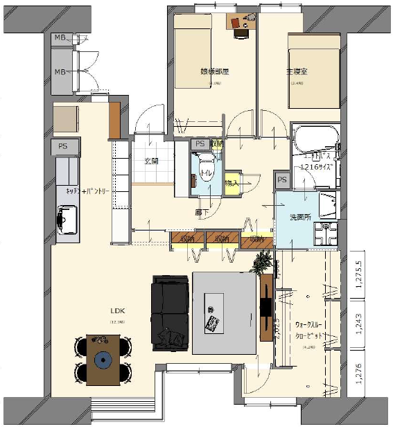 築37年のSRCマンションを“家事ラク"が叶うショコラブラウンカラーの実用的なお住まいへ（練馬区 K様邸）