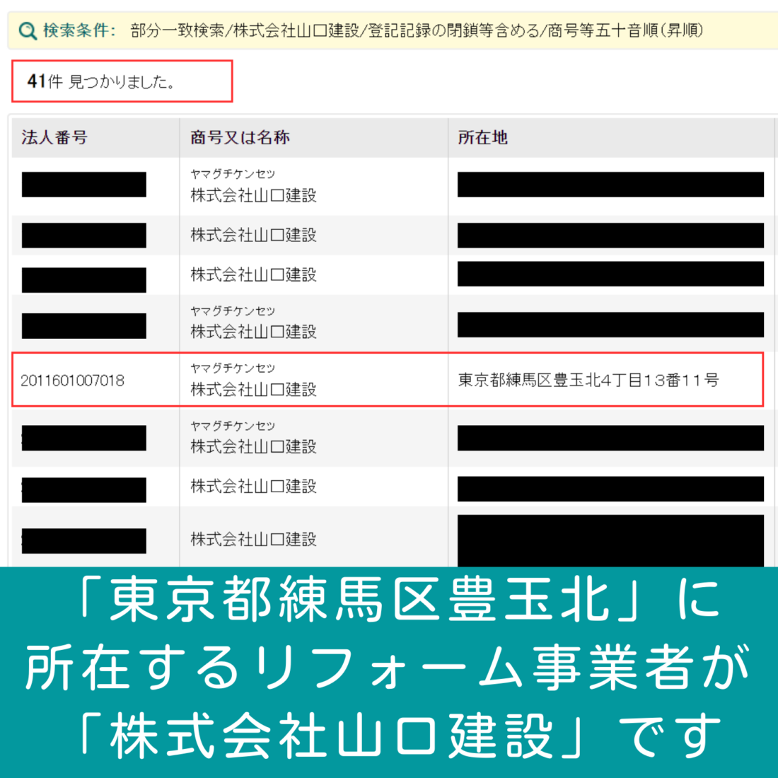 【ご注意ください】 弊社と無関係の『株式会社ヤマグチ建設』の訪問営業等についてトラブルが発生しております
