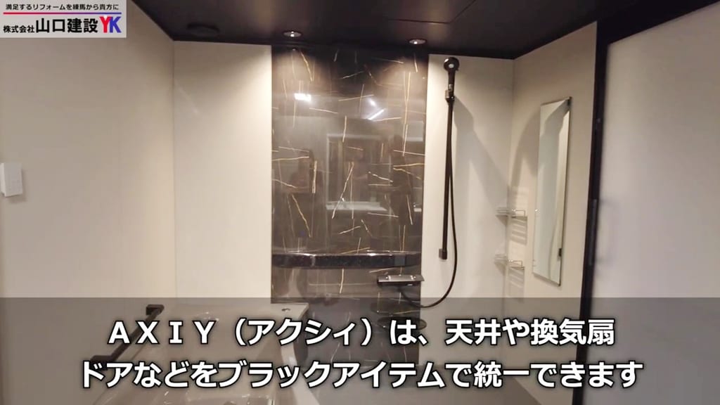 『AXIY』では、ブラックアイテムの採用が可能です