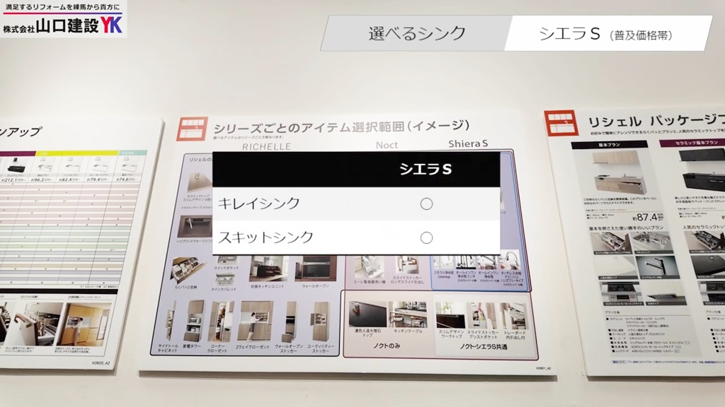 普及価格帯『シエラS』 / シンクについて