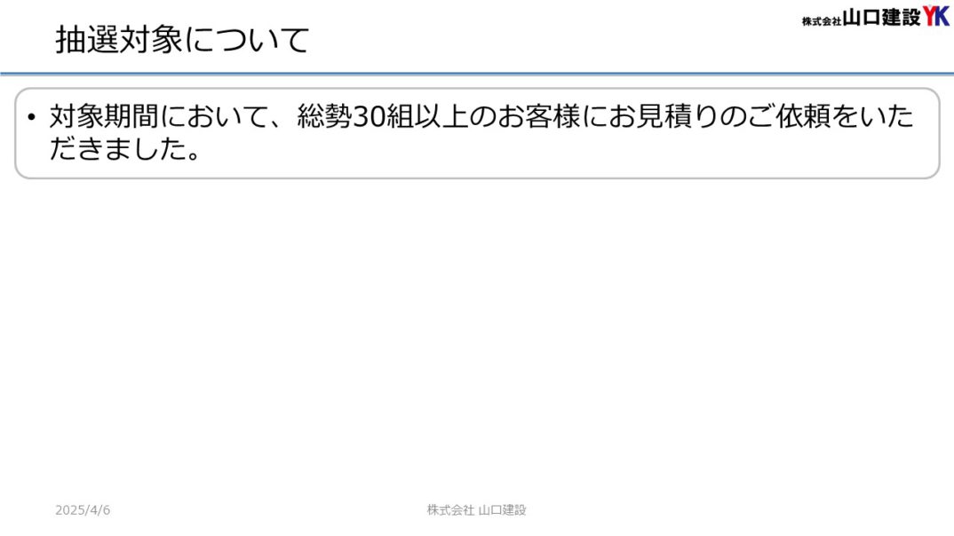 「ヤマケン大抽選会（見積恩典）」抽選結果について（2025年3月1日～3月31日開催）