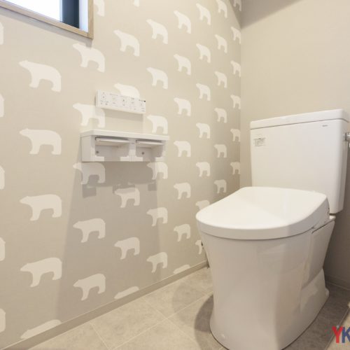 機能性と遊び心のある可愛いトイレ