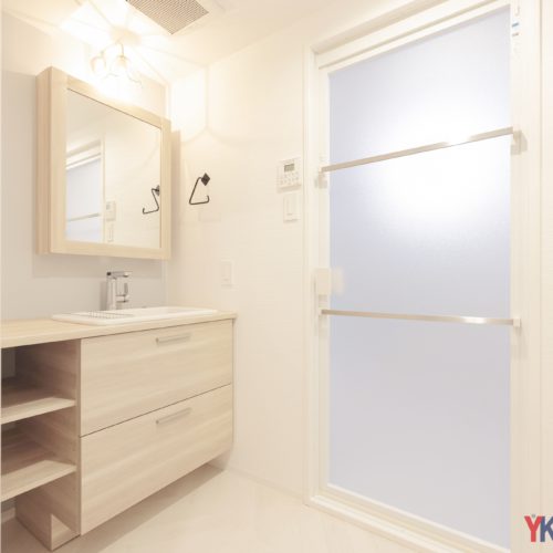 木の温もりと暮らす洗面空間