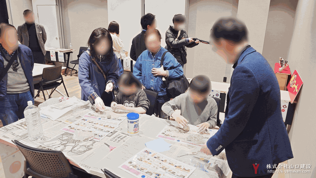 泥だんご製作の様子